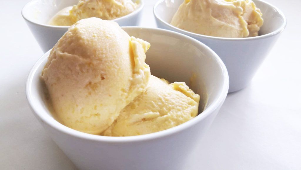 Helado de melocoton