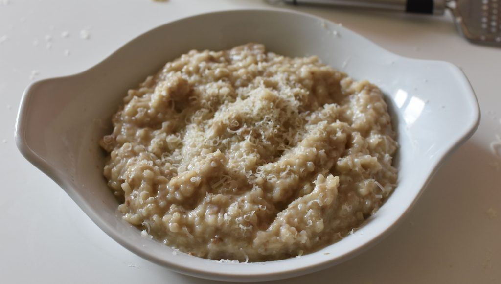 Rissotto de queso con arroz