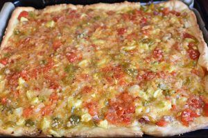 Coca de verduras
