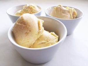 Helado de melocotón