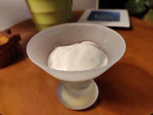 Helado de plátano sin azúcar